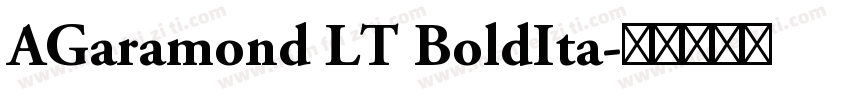 AGaramond LT BoldIta字体转换